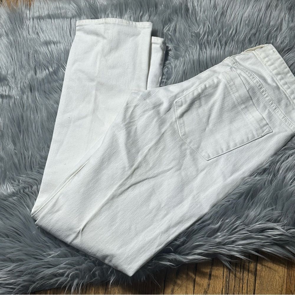J. Crew White Straight Leg Jeans